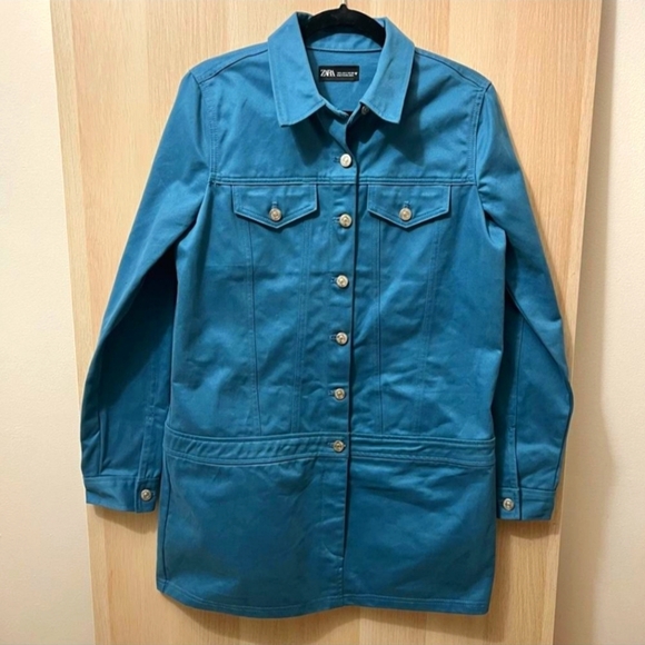 Blue Button-Up Jacket - Picture 3 of 8